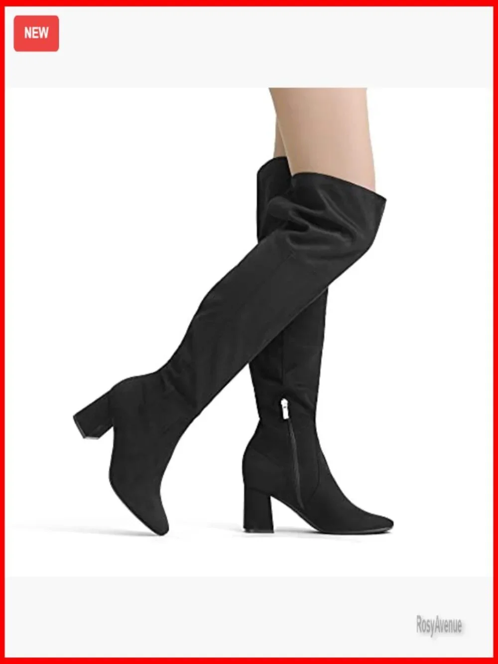 Women's Over the Knee Boots Chunky Heel Suede PU Thigh High